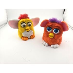 Vintage Furby Figures 2 Happy Meal Toys 1998 Y2K Moving Parts